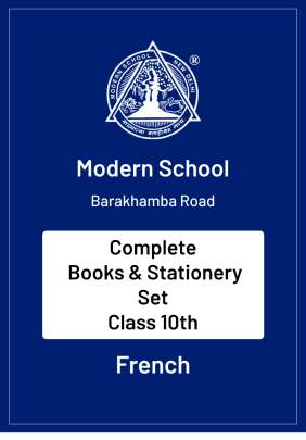 Modern School | New Delhi | Complete Books & Stationery Set | Class 10th (S-5) | 2024 | French |